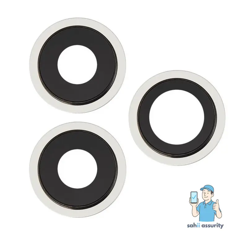 Camera Lens Glass with Frame for Apple iPhone 11 Pro Max Silver thumbnail